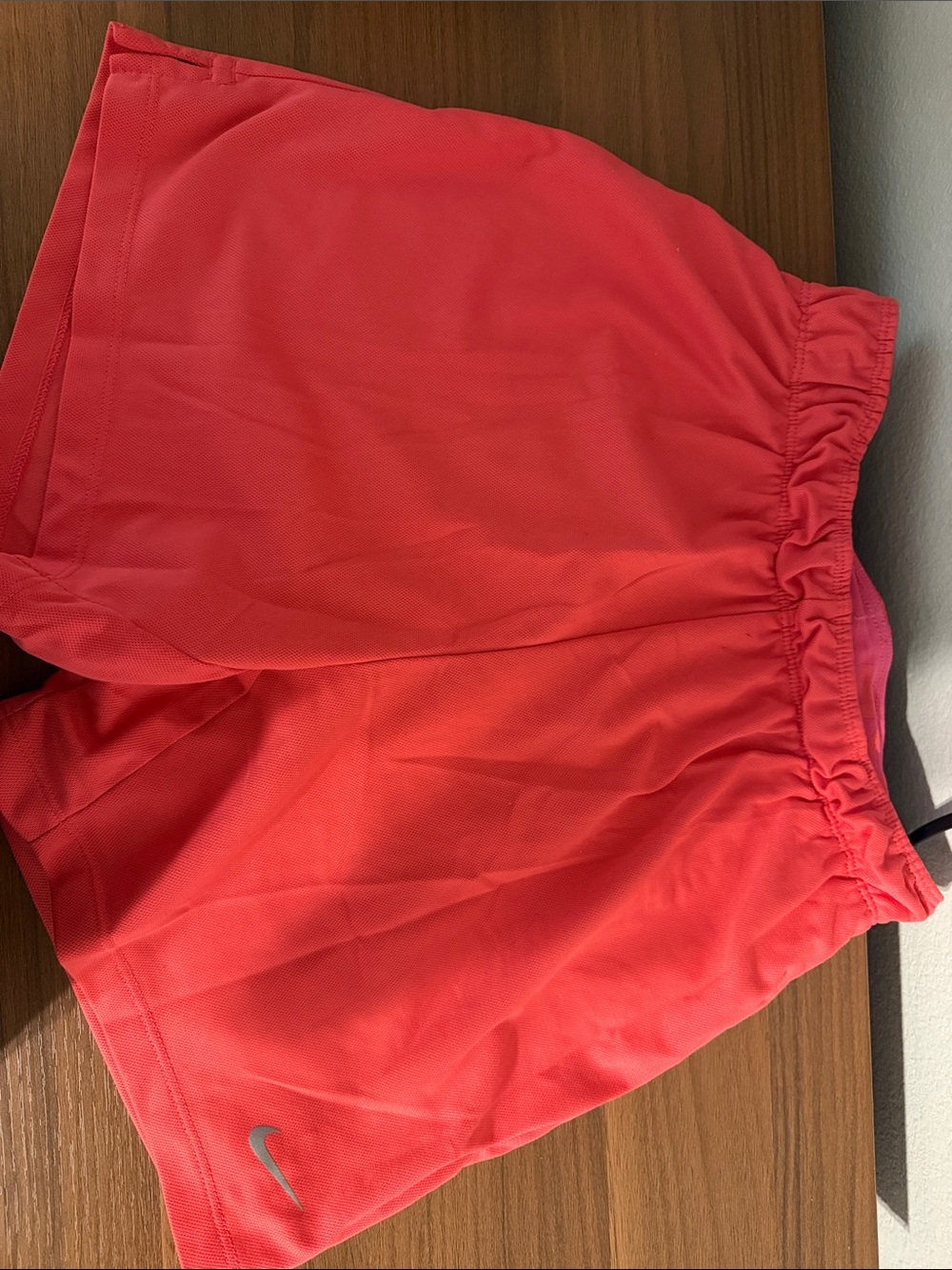 Nike Women's Coral-Red Athletic Shorts